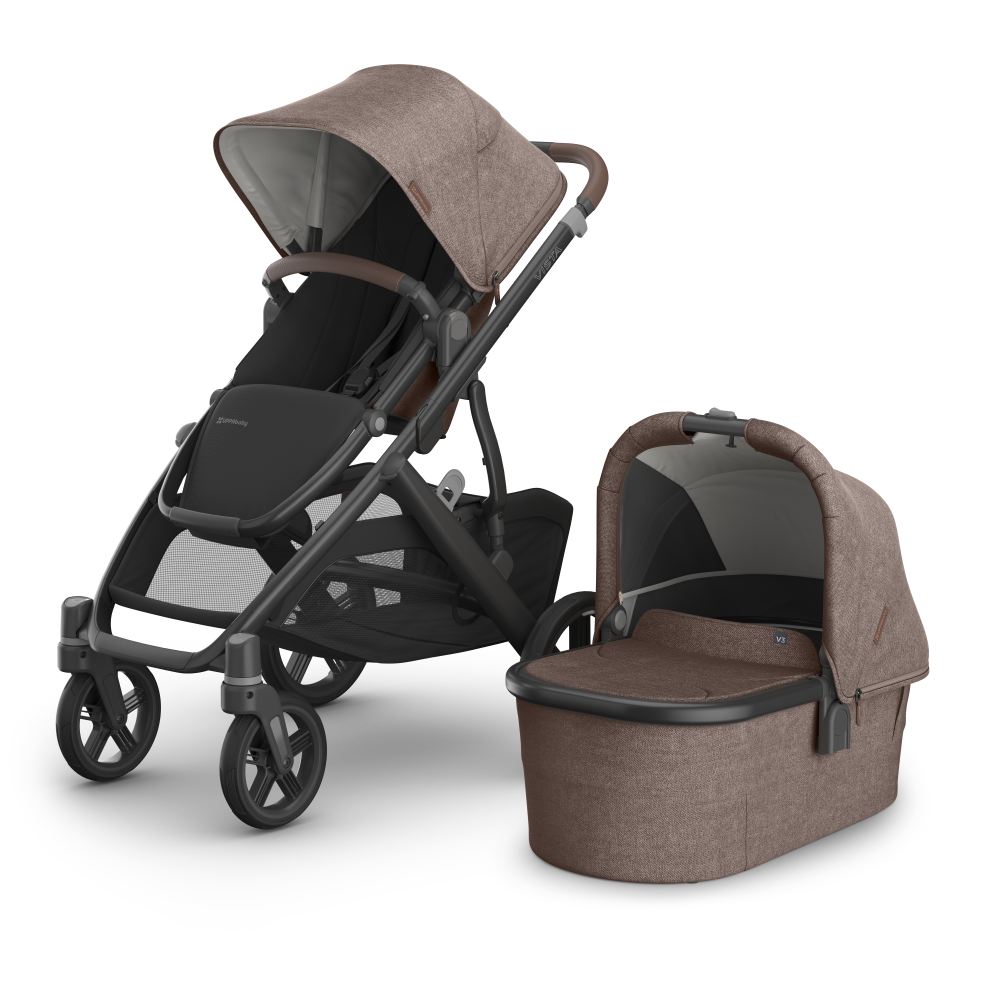 UPPAbaby Vista V3 In Owen showcasing both a stroller and carrycot