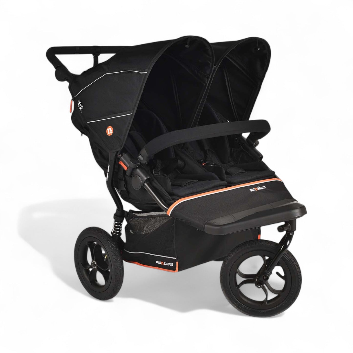 Out n About Nipper V6 Double Newborn and Toddler Bundle in Summit Black