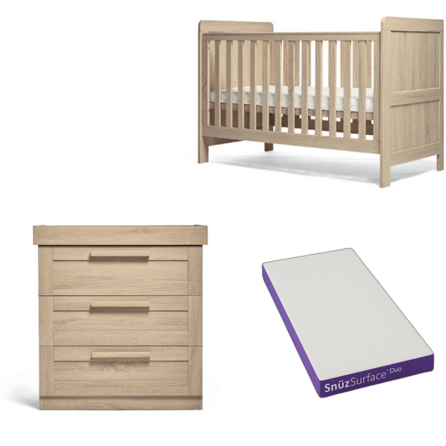 Mamas and Papas 2 piece bundle with a SnuzDuo Mattress