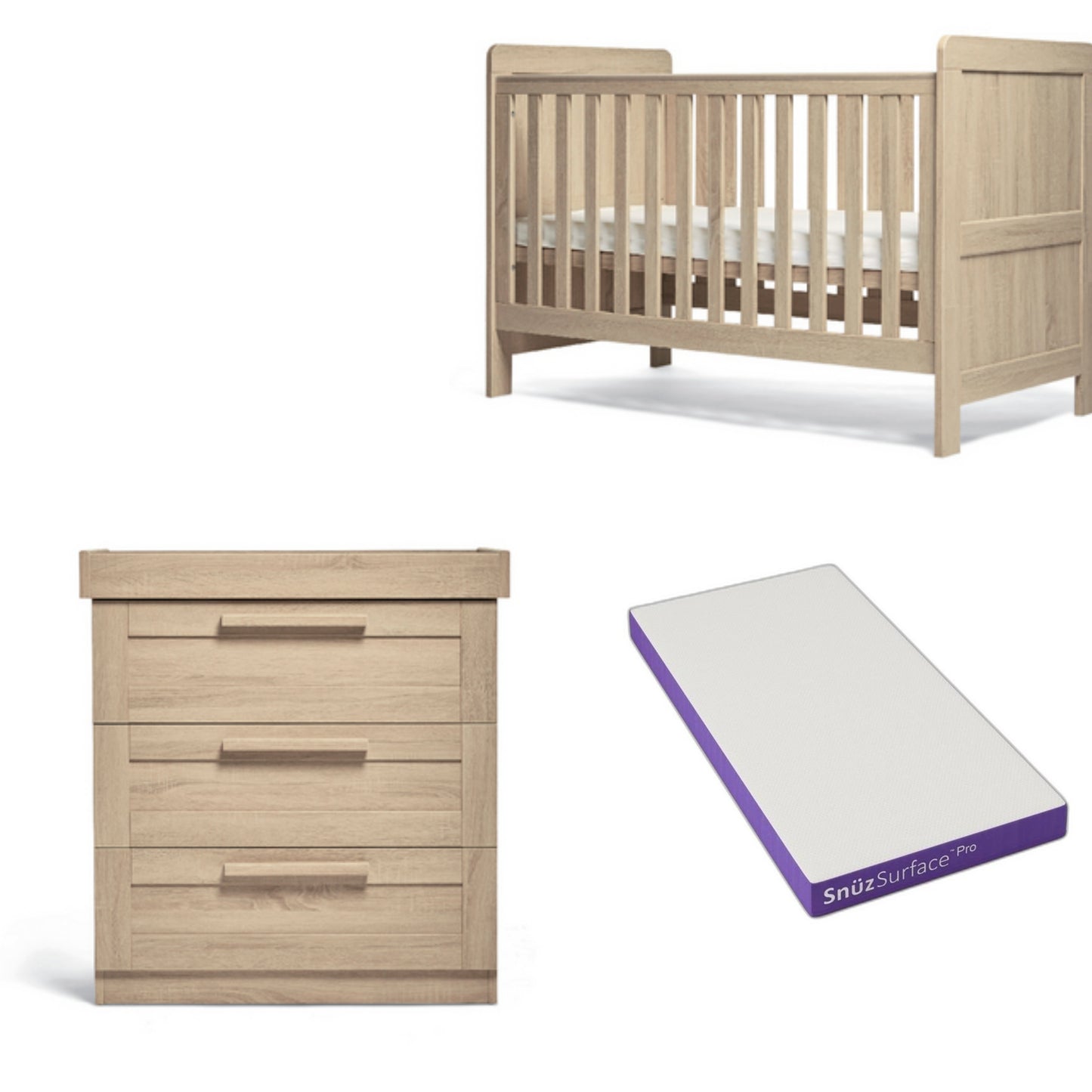 Mamas and Papas 2 piece bundle with a SnuzPro Mattress