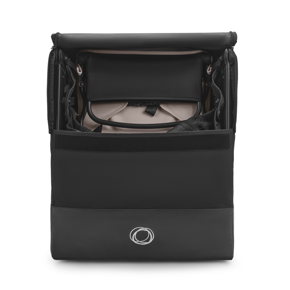 Bugaboo Butterfly transport bag in black and grey.