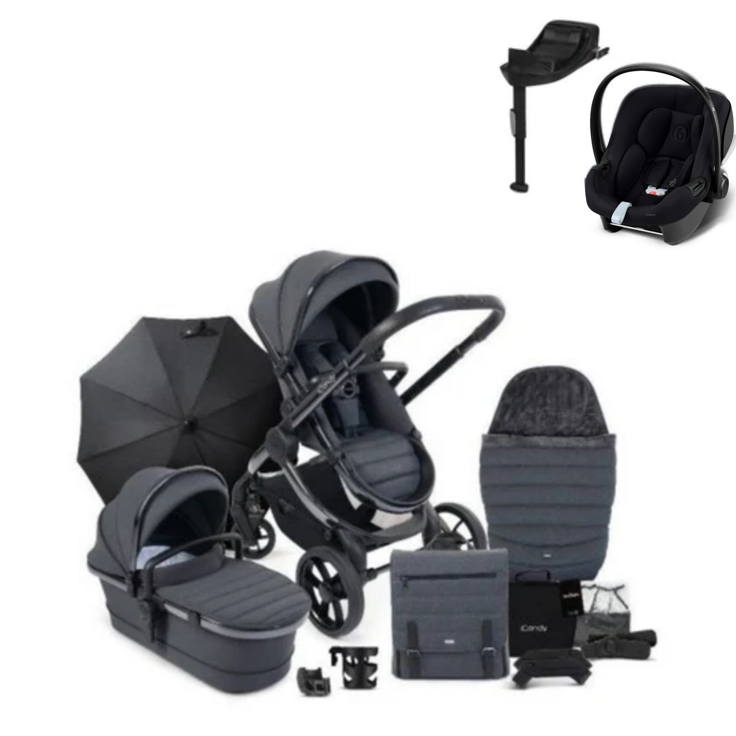 iCandy peach dark grey aton b2 bundle