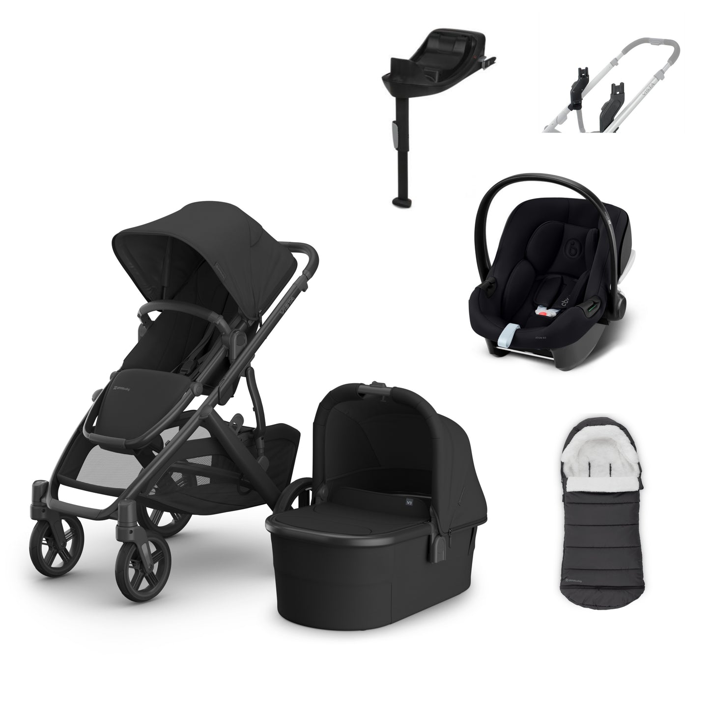 UPPAbaby Vista v3 Jake aton b2 bundle with footmuff