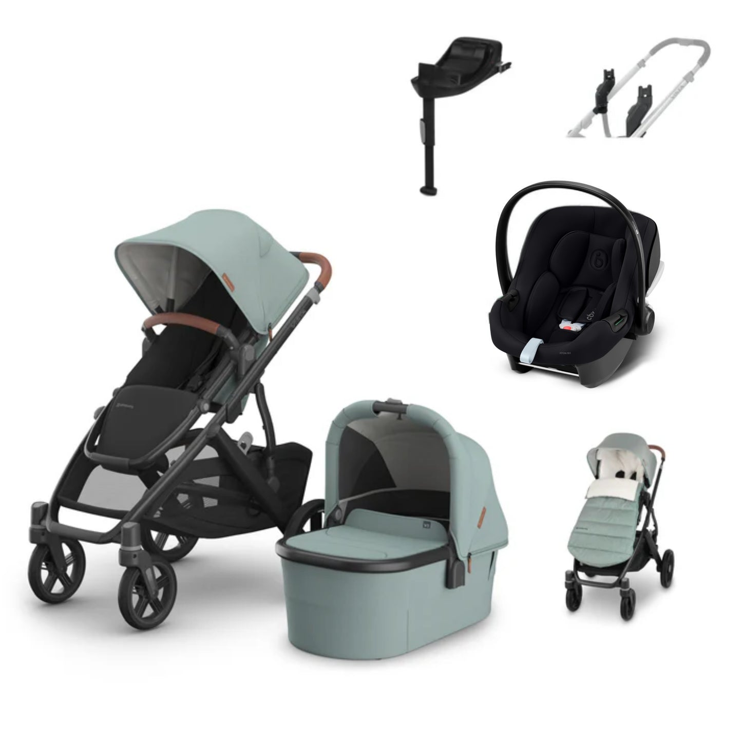 Vista v3 in Kenzi with cybex aton b2, base and footmuff