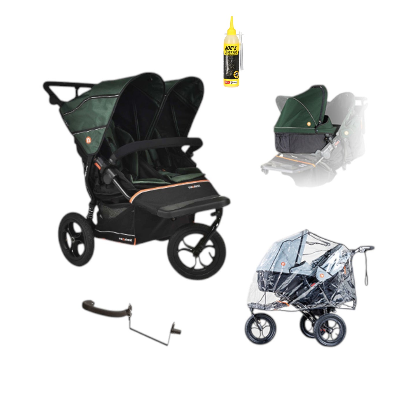 Out n About Nipper V6 Double Newborn and Toddler Bundle in Sycamore Green