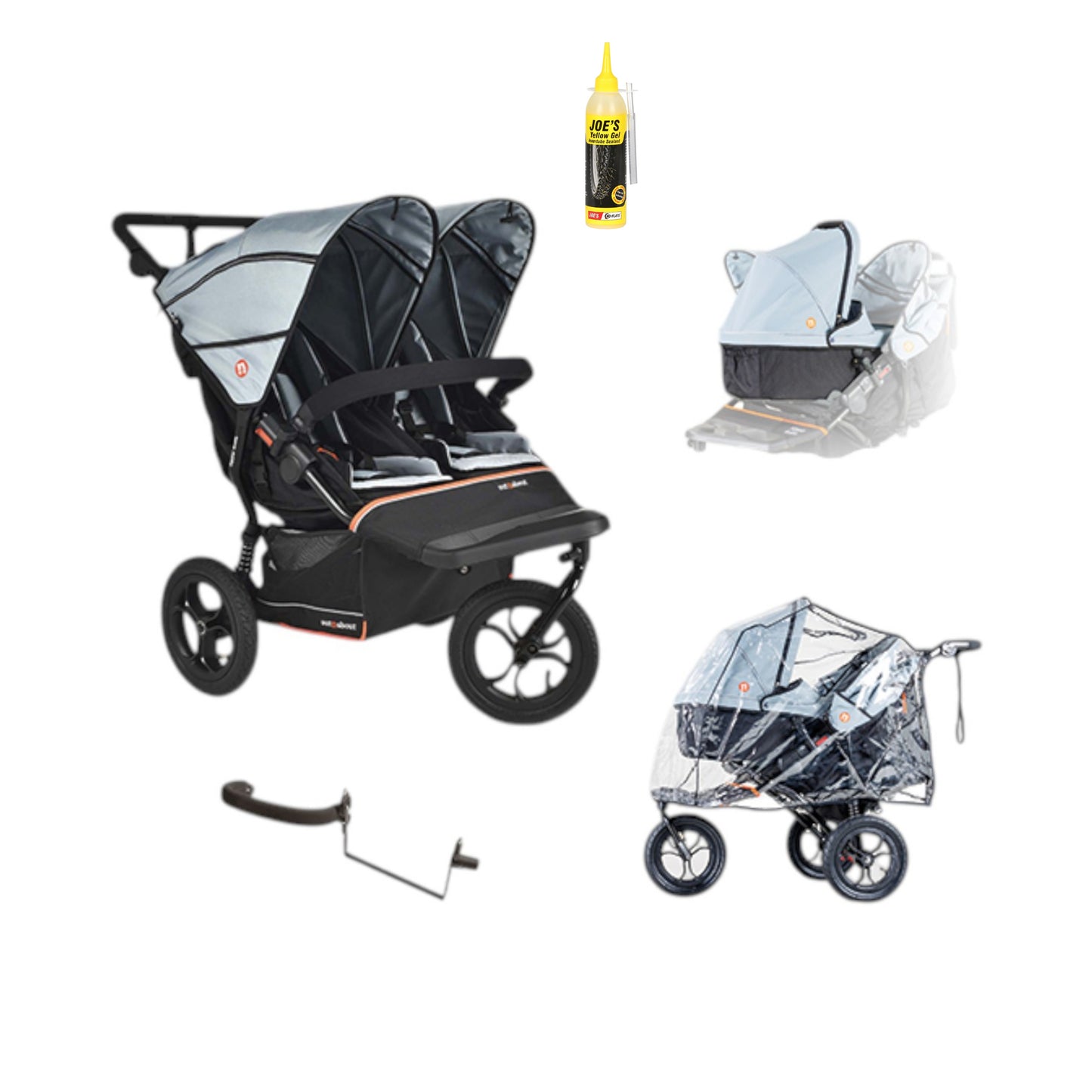 Out n About Nipper V6 Double Newborn and Toddler Bundle in Rocksalt Grey