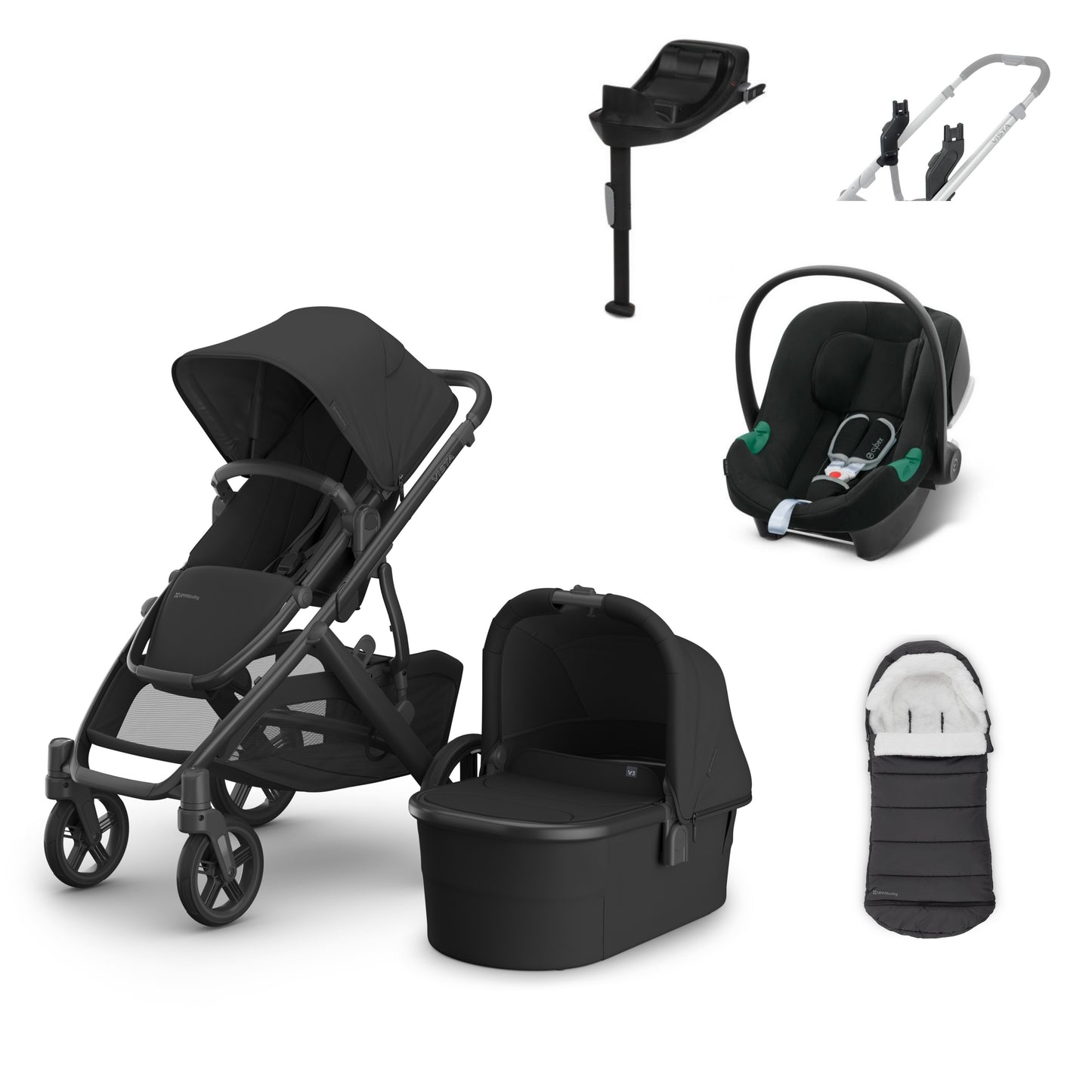 UPPAbaby Vista v3 Jake aton b2 bundle with footmuff
