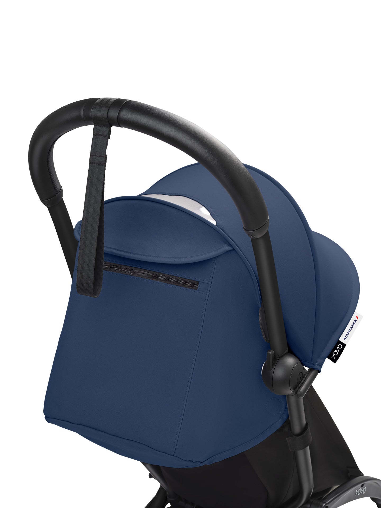 YoYo3 stroller with black chassis and air france colour pack.