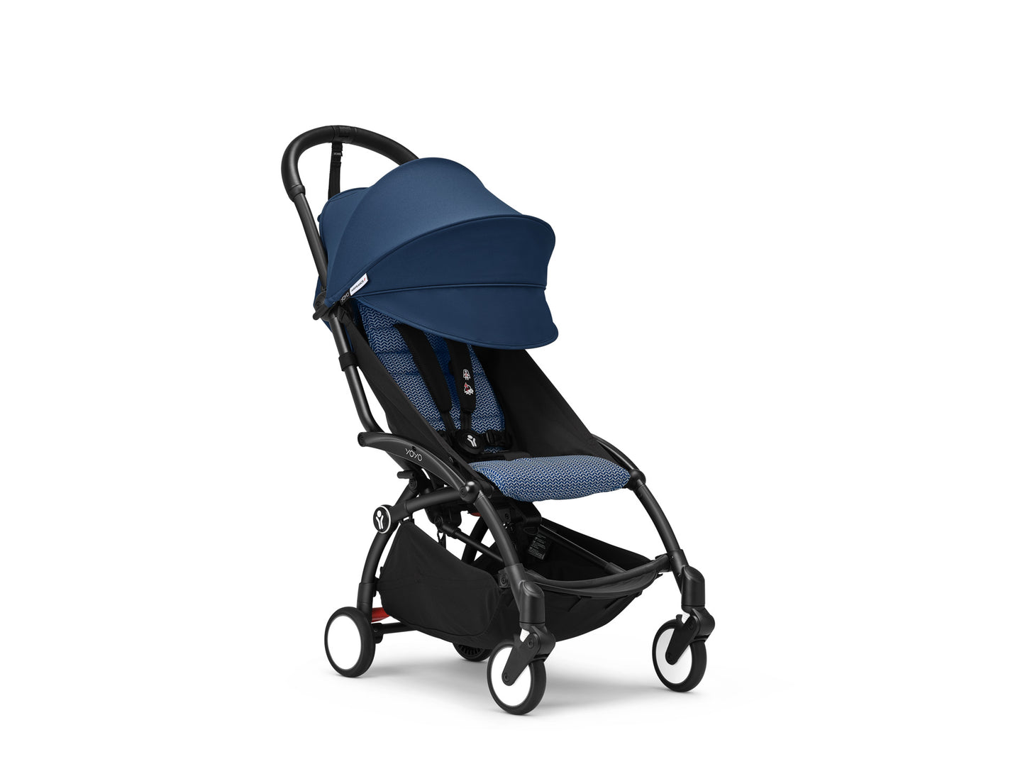 YoYo3 stroller with black chassis and air france colour pack.