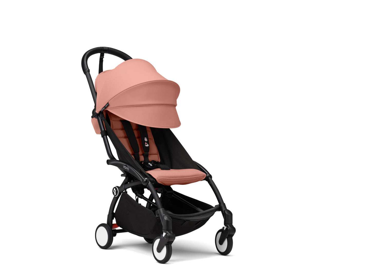 YoYo3 stroller with black chassis and ginger colour pack.