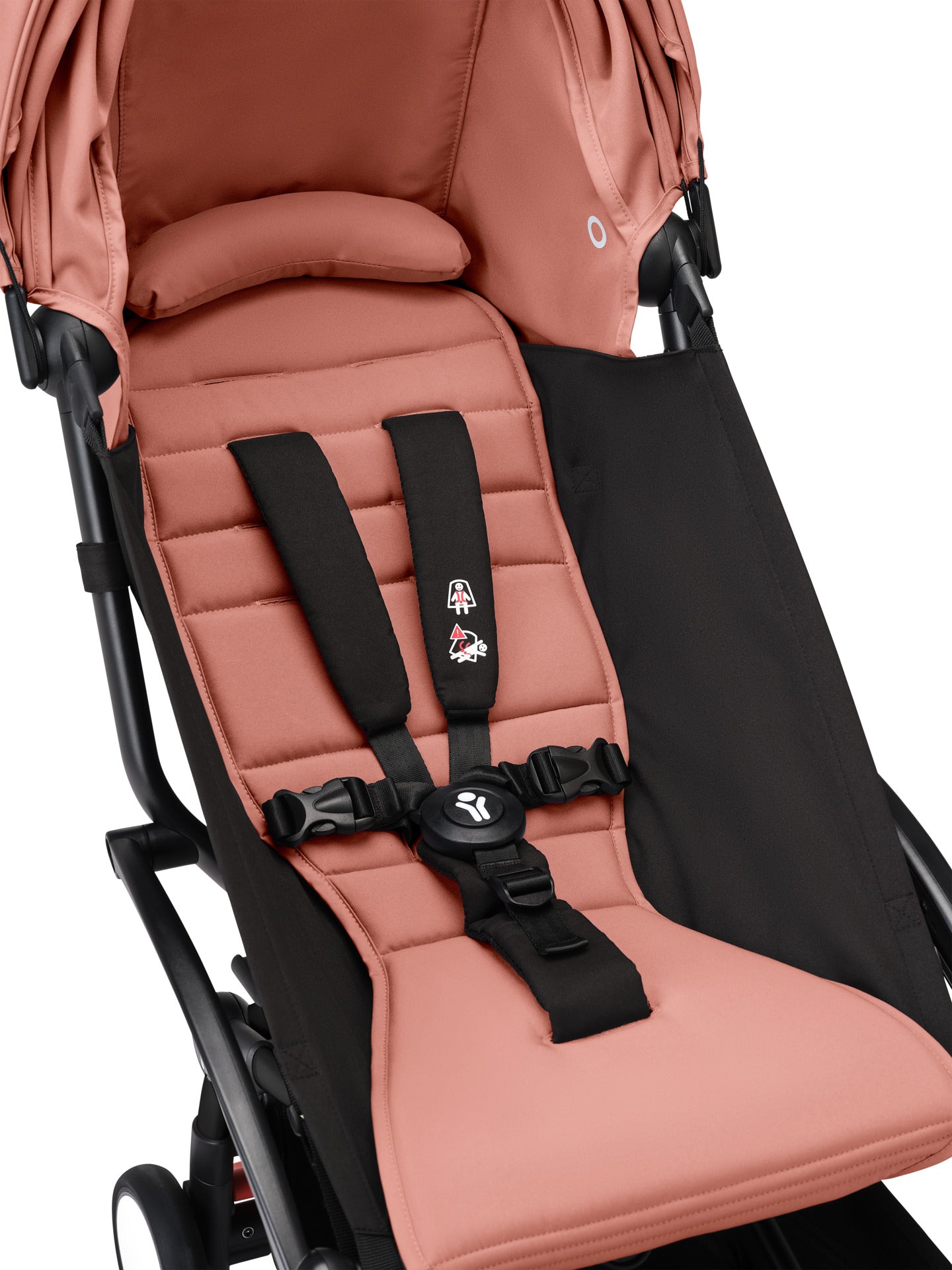 YoYo3 stroller with black chassis and ginger colour pack.