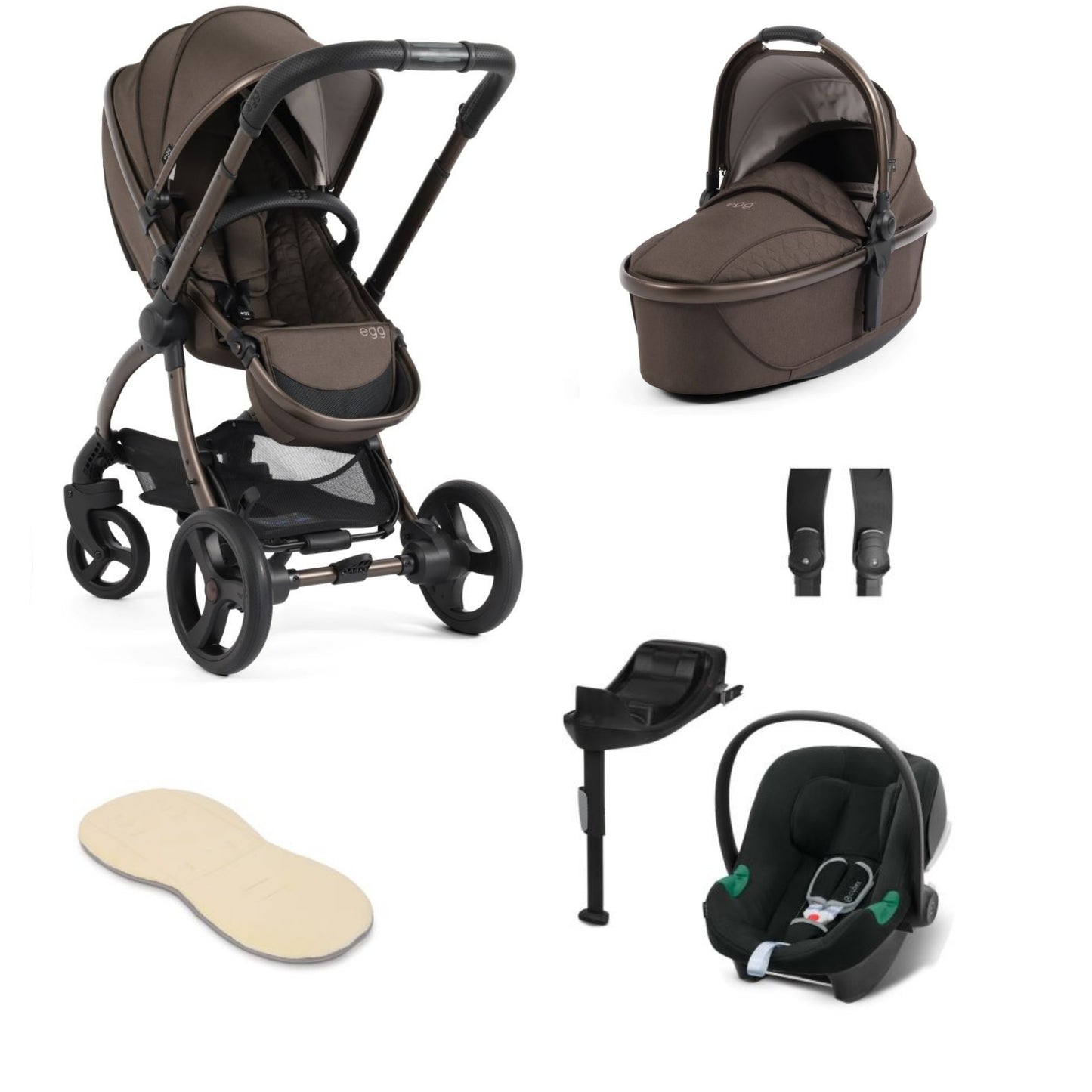 EGG 3 chocolate velvet bundle with aton b2 and base no accessories