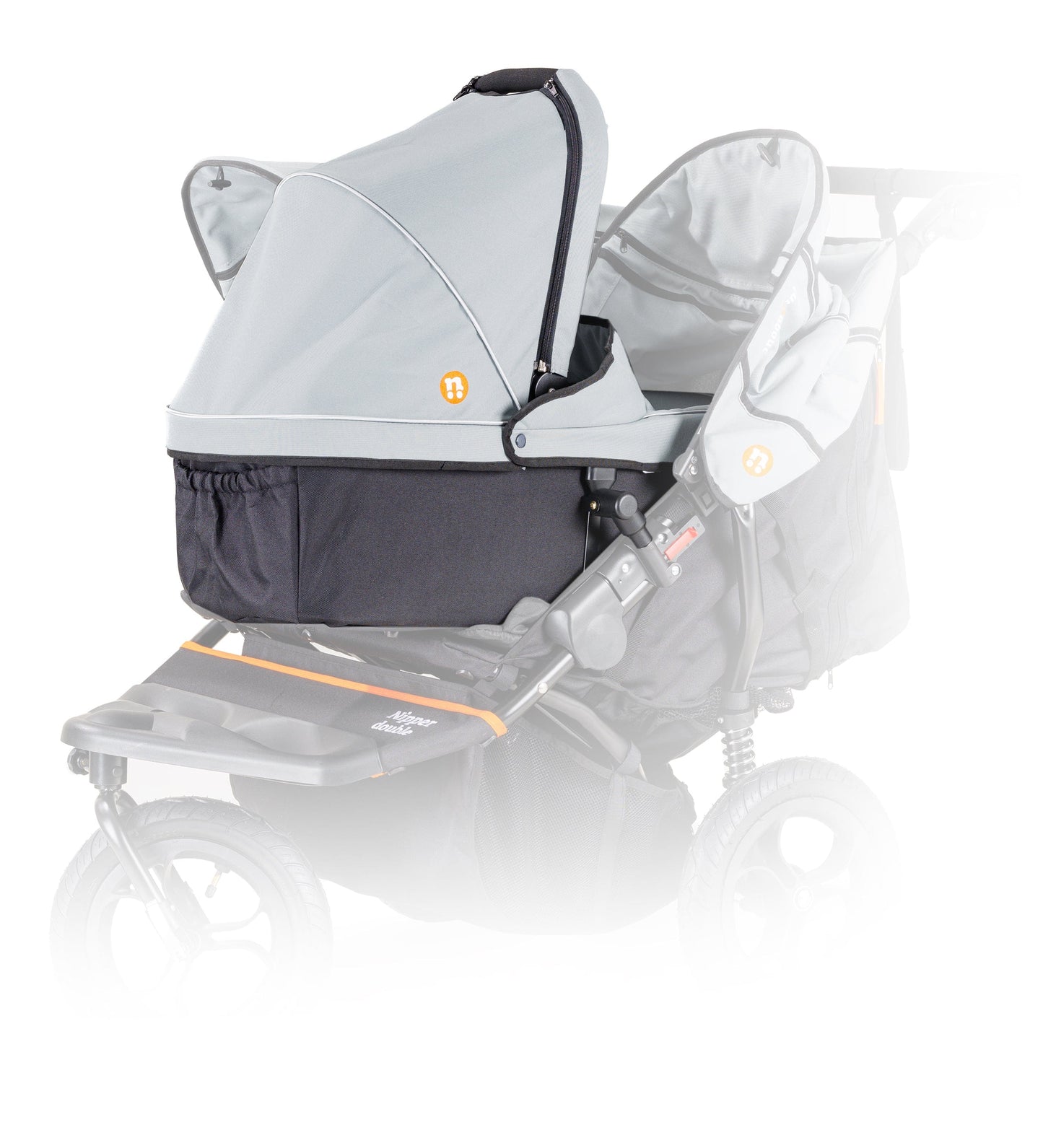 Out n About Nipper V6 Double Newborn and Toddler Bundle in Rocksalt Grey
