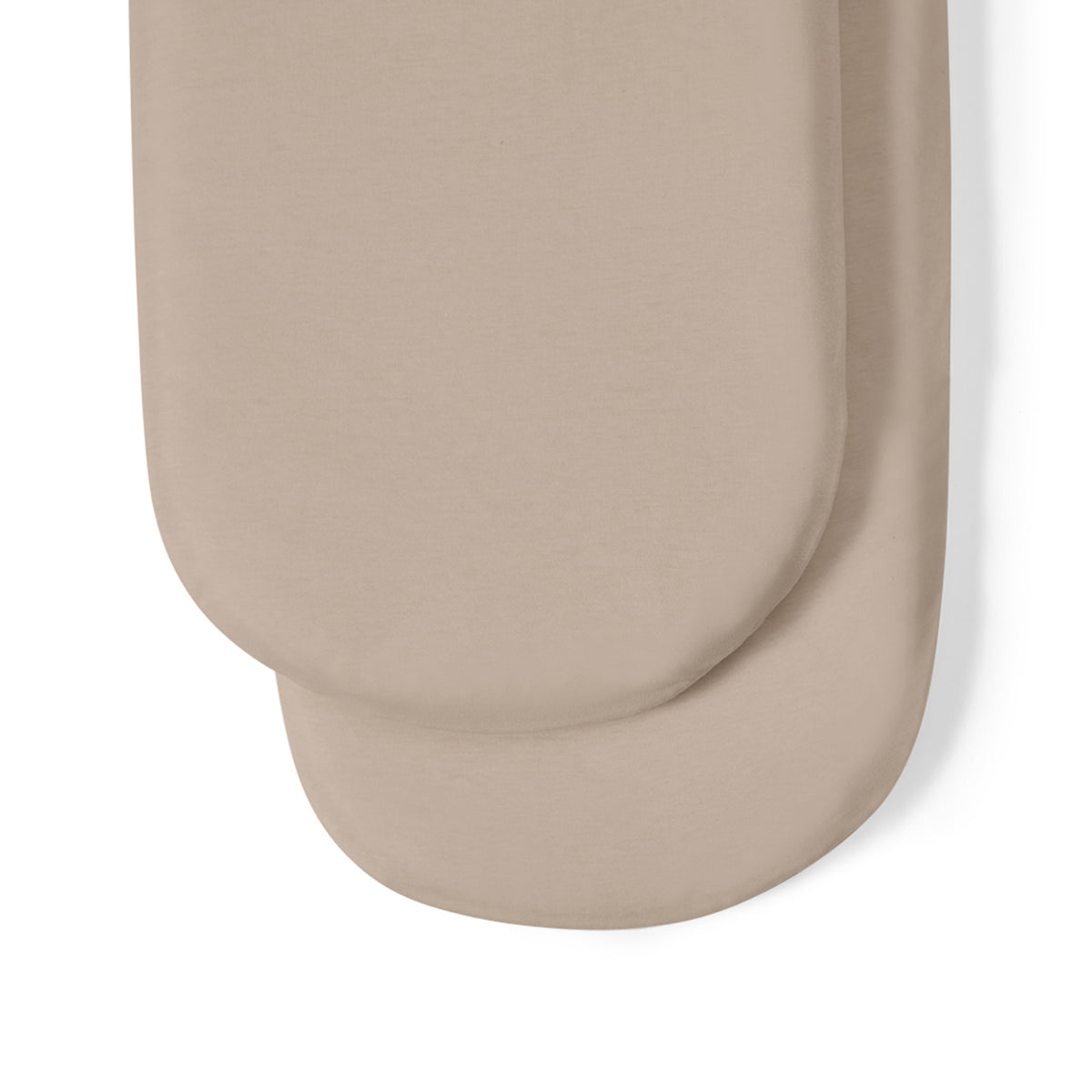Little green sheep organic cotton moses basket/pram fitted sheets in truffle brown colour.
