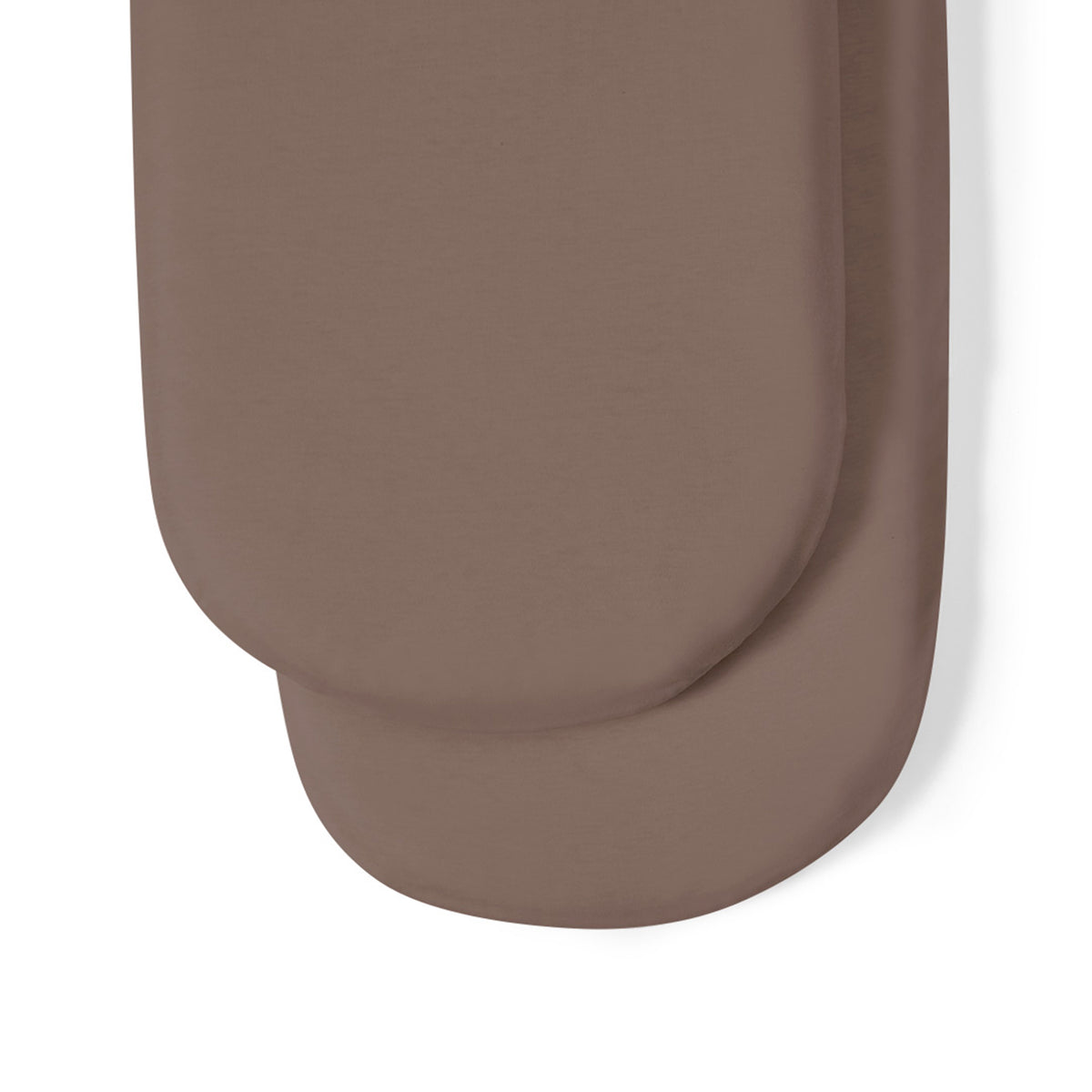 Little green sheep organic cotton moses basket/pram fitted sheets in cocoa brown colour.