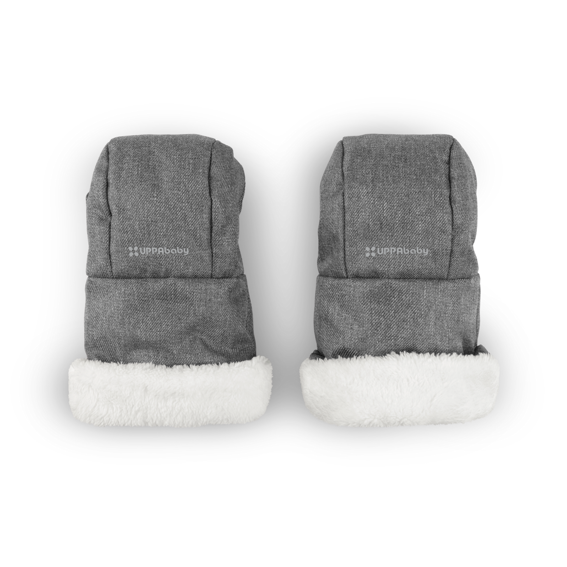 A pair of UPPAbaby cozy handmuffs in Greyson colour.