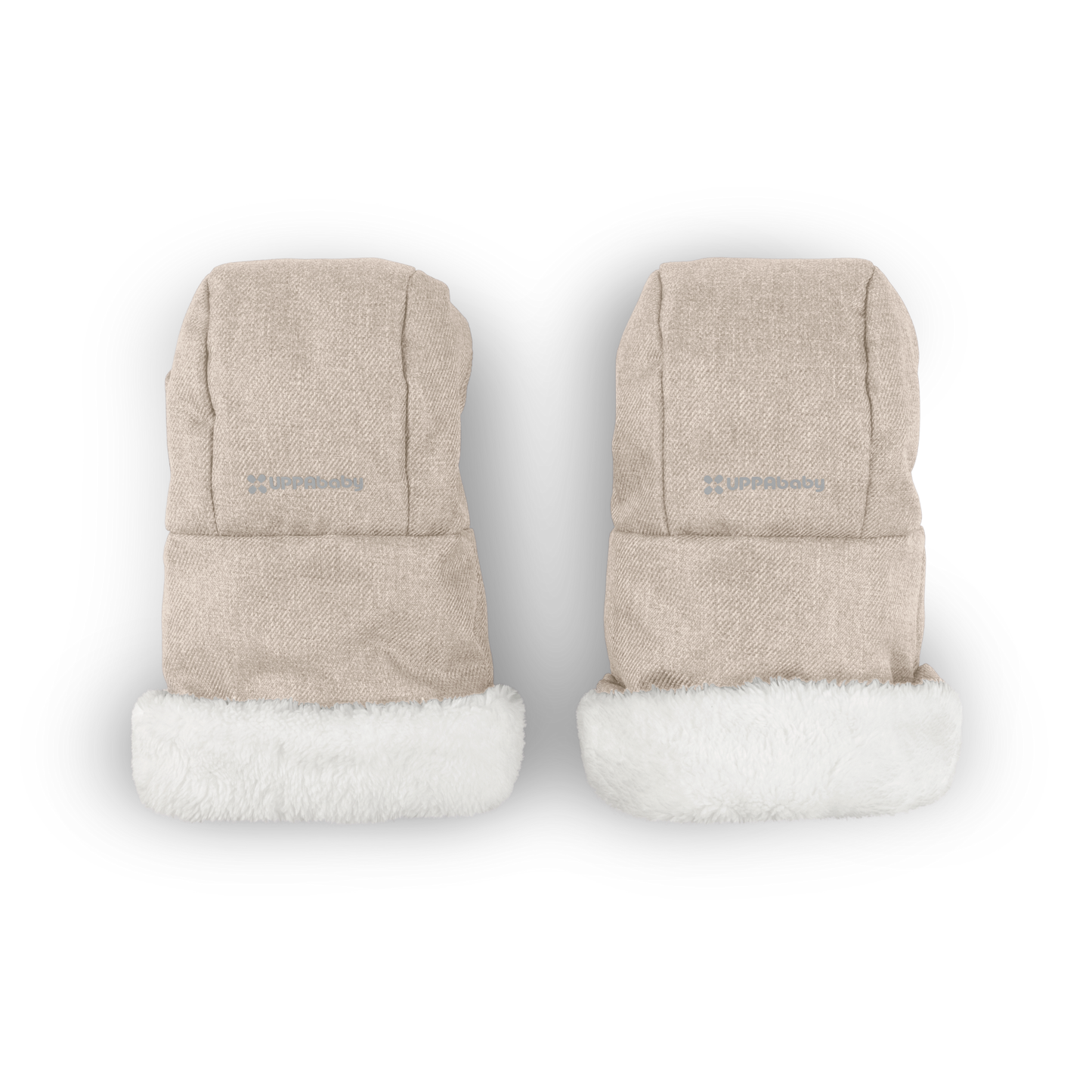 A pair of UPPAbaby cozy handmuffs in Liam colour.