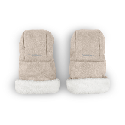 A pair of UPPAbaby cozy handmuffs in Liam colour.