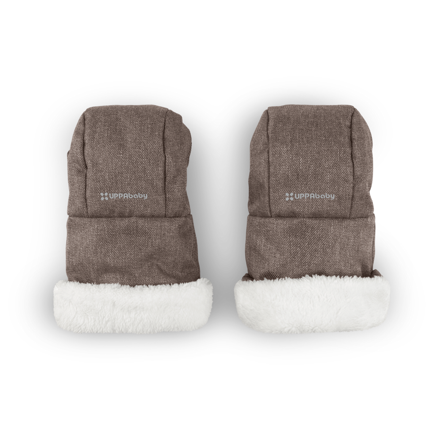 A pair of UPPAbaby cozy handmuffs in Owen colour.