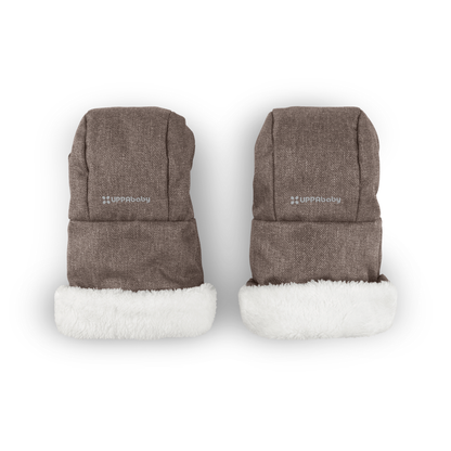 A pair of UPPAbaby cozy handmuffs in Owen colour.