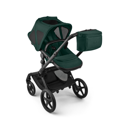 Bugaboo organiser bag for pushchair in fern green colourway.