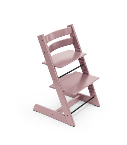 Tripp Trapp Wooden Frame high chair in Heather Mauve colour.