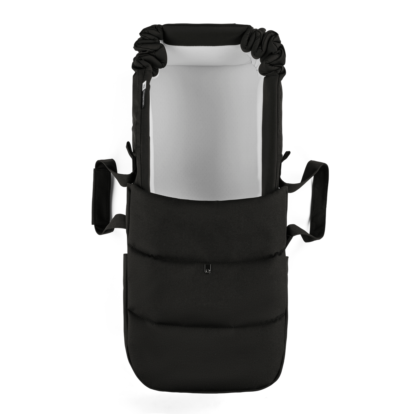 Bugaboo baby nest in black colourway to fit inside various pushchairs.