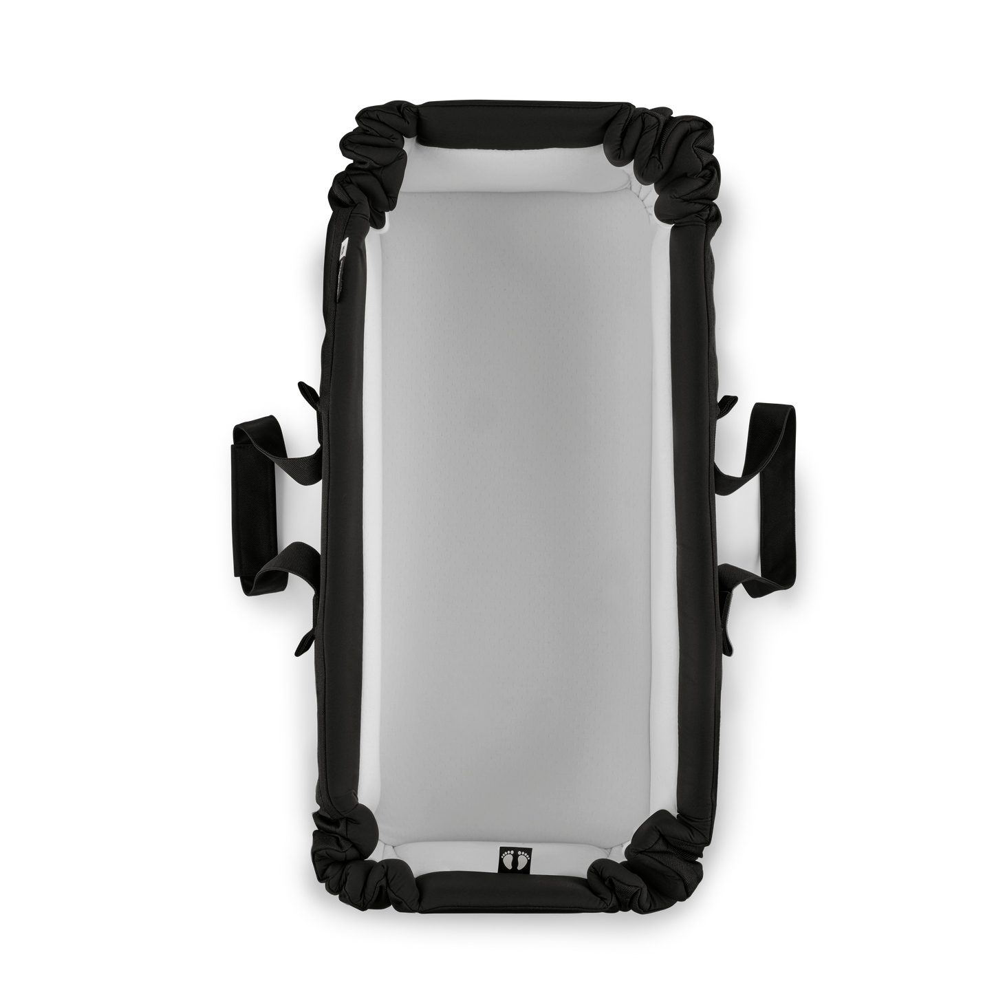 Bugaboo baby nest in black colourway to fit inside various pushchairs.
