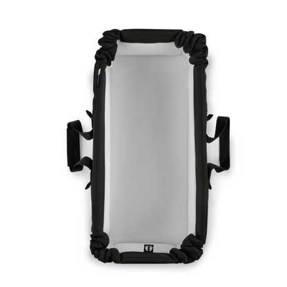 Bugaboo baby nest in black colourway to fit inside various pushchairs.