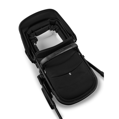 Bugaboo baby nest in black colourway to fit inside various pushchairs.