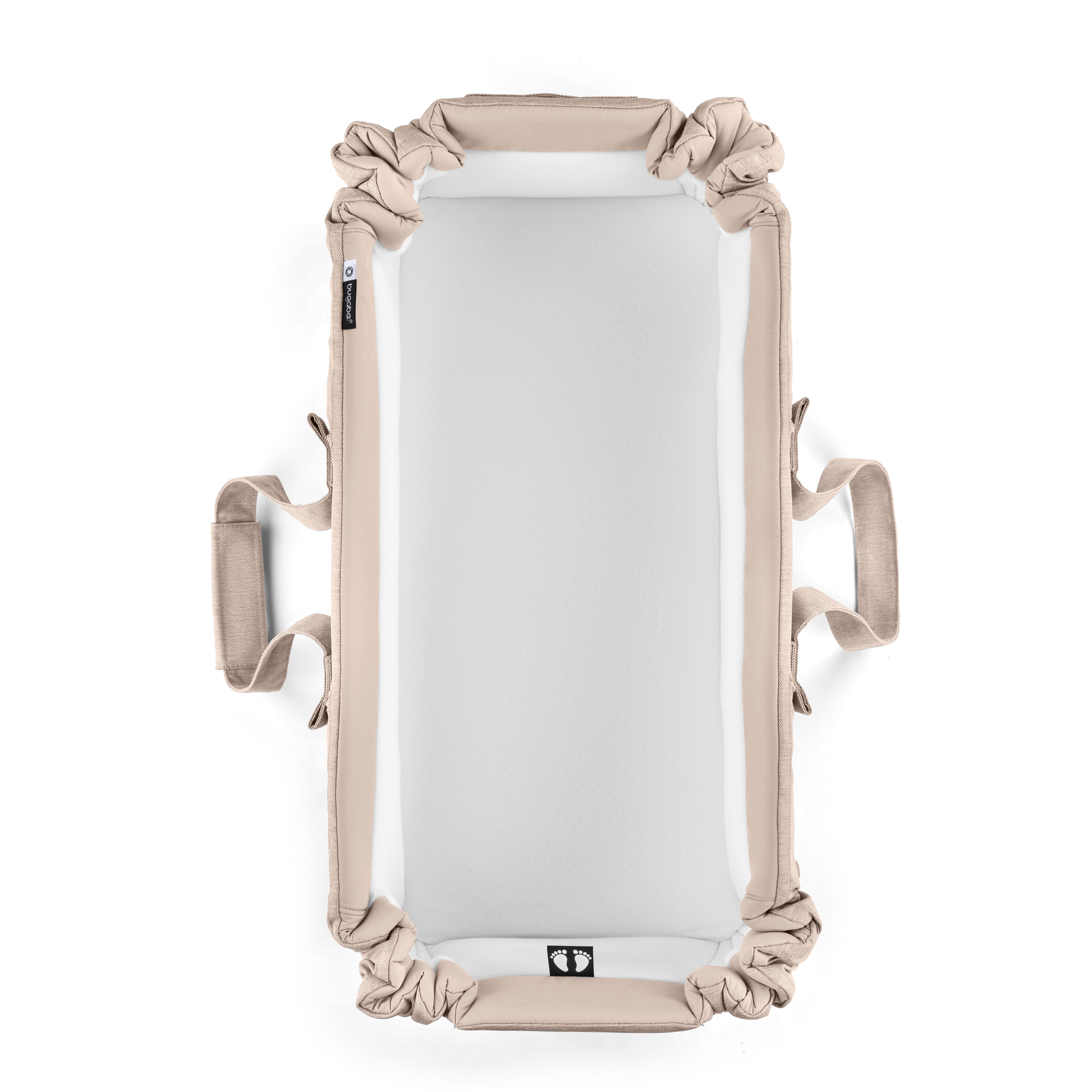 Bugaboo baby nest in desert taupe colourway to fit inside various pushchairs.