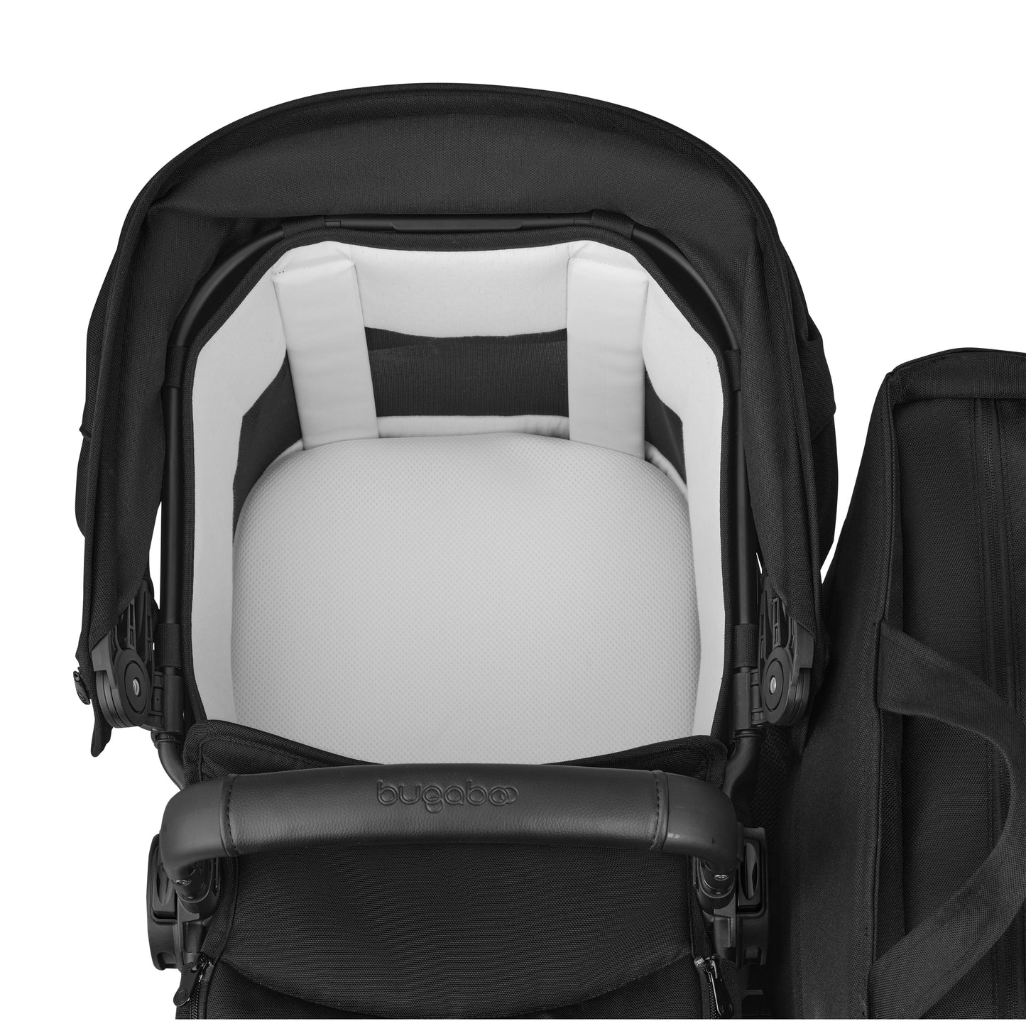 Bugaboo Donkey 6 pushchair single mode in heritage black colour.