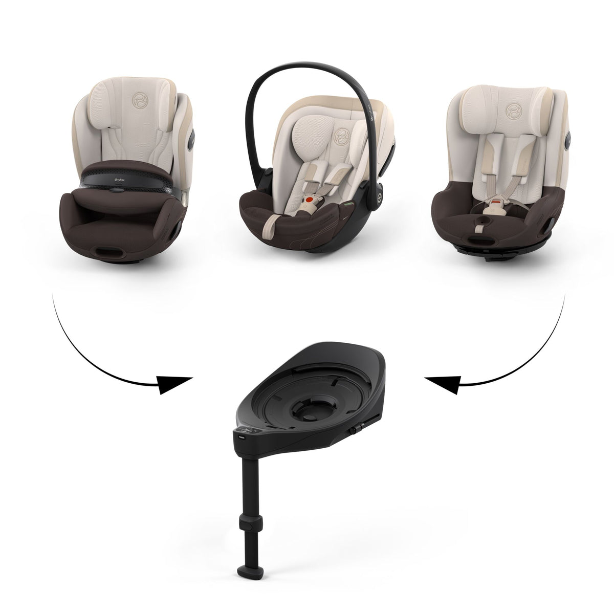 Cybex Sirona S car seat without base, in amber brown colour way,.