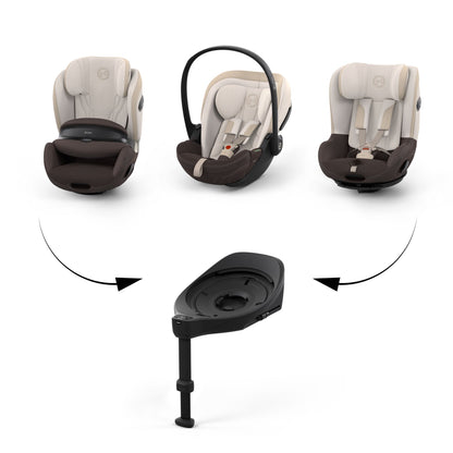 Cybex anoris s car seat with airbag in amber brown colour, without base.