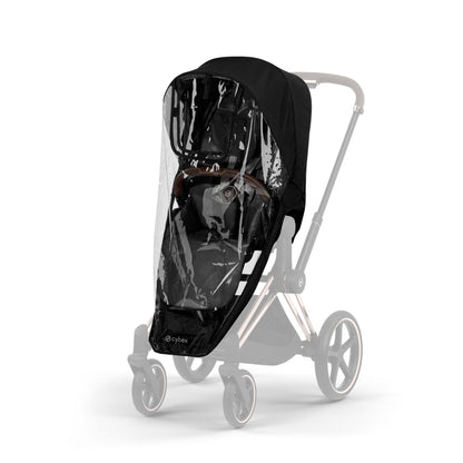 Cybex Priam Comfort combo in Sepia black colourway and matt black chassis complete with footmuff.