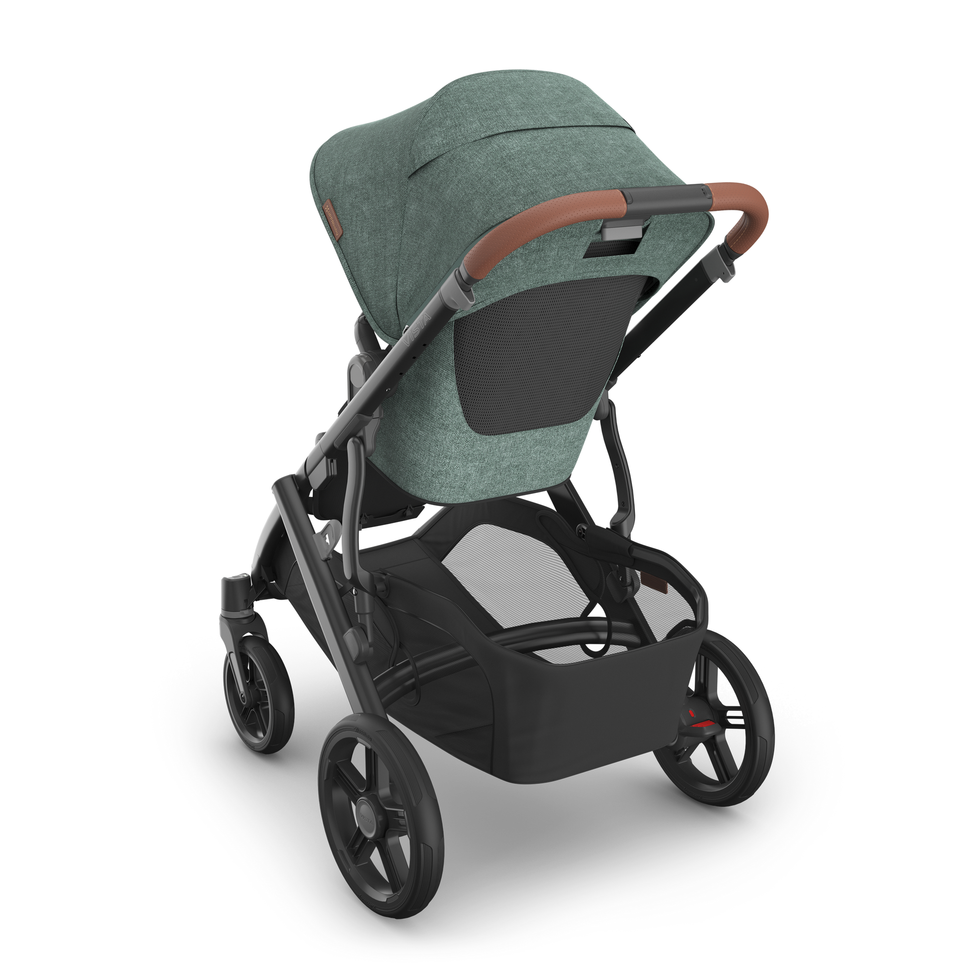 UPPAbaby Vista in Gwen showcasing stroller from the back profile