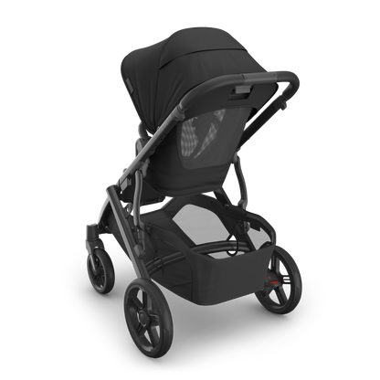 UPPAbaby Vista in Jake showcasing stroller from the back profile