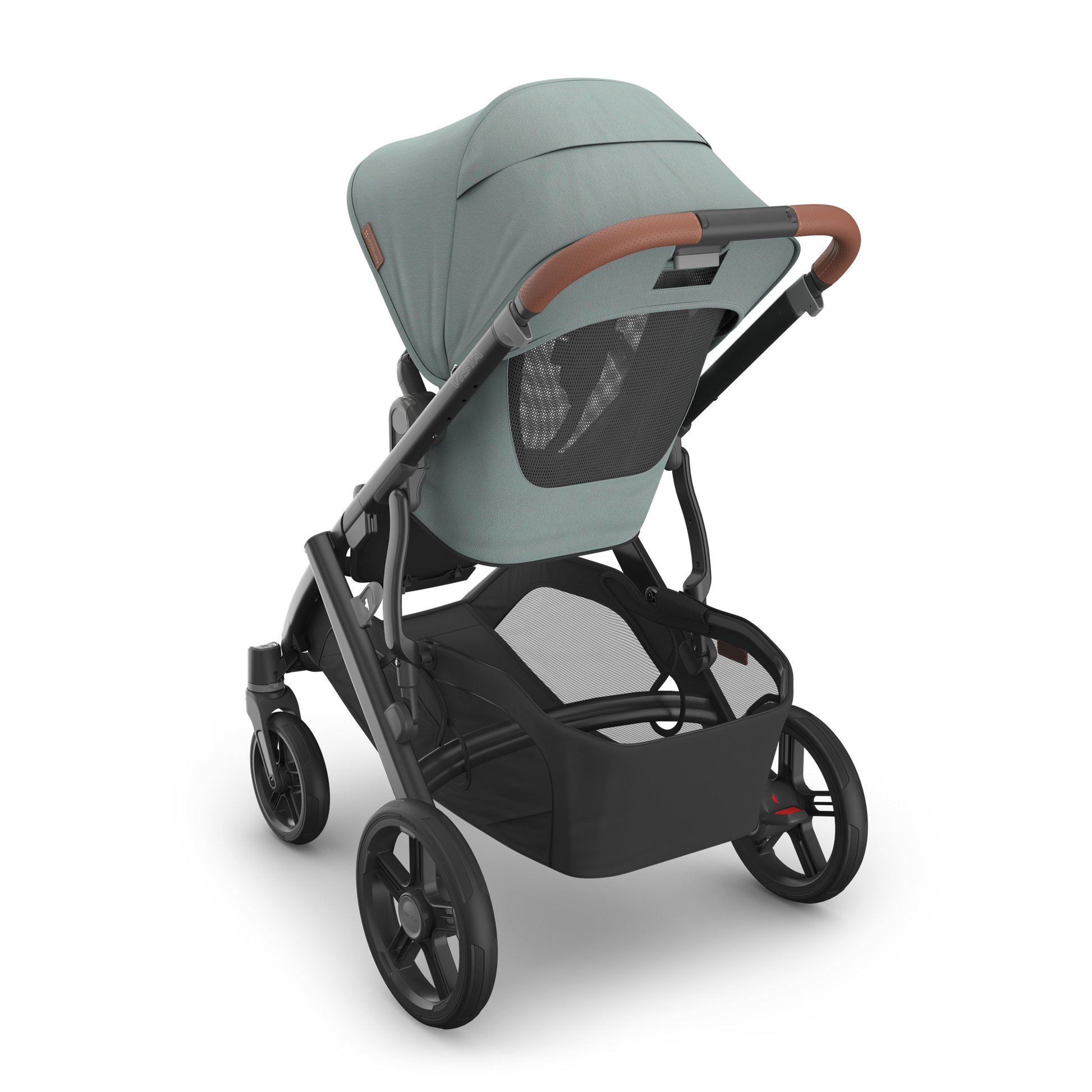 UPPAbaby Vista in Kenzi showcasing stroller from the back profile