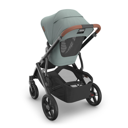 UPPAbaby Vista in Kenzi showcasing stroller from the back profile