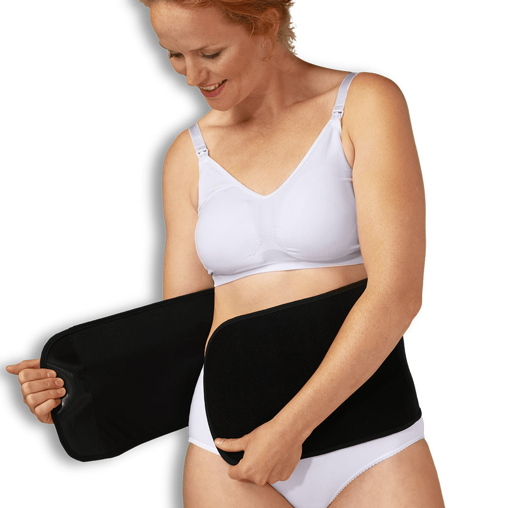 A supportive waist belt, ideal for shaping and comfort after childbirth.