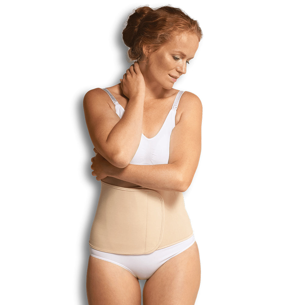 A supportive waist belt, ideal for shaping and comfort after childbirth.