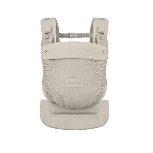 Cybex Amya baby carrier in dune grey colour way.