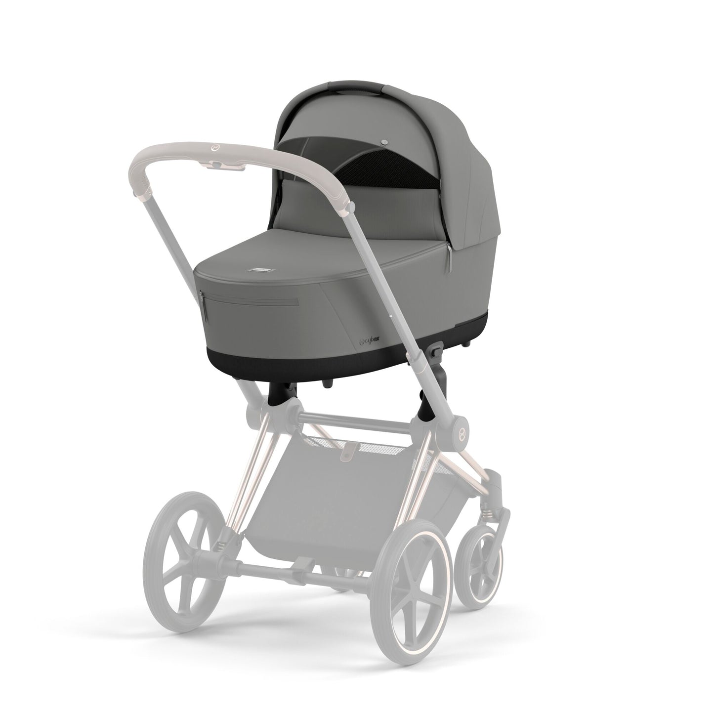 Cybex Lux Carrycot in mirage grey.