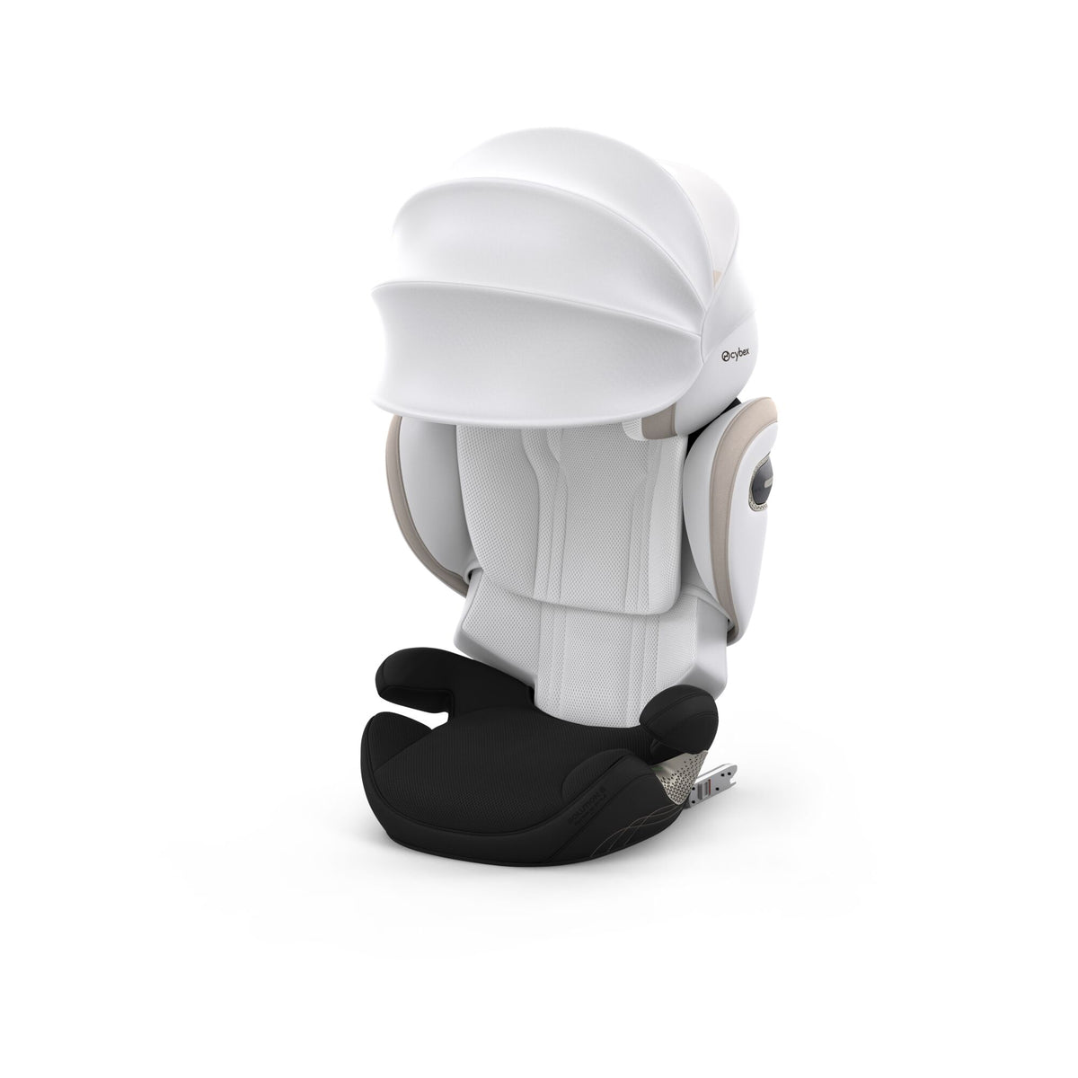 Cybex solution s high back child car seat in  off white style colour.