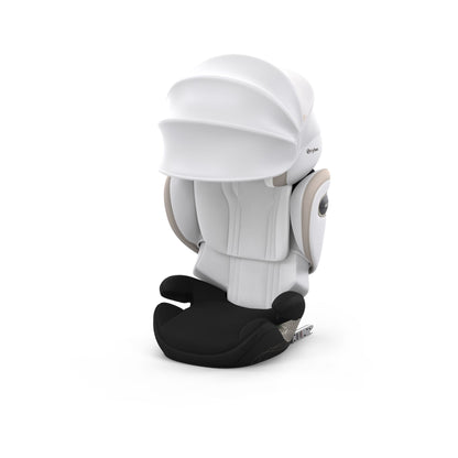 Cybex solution s high back child car seat in  off white style colour.