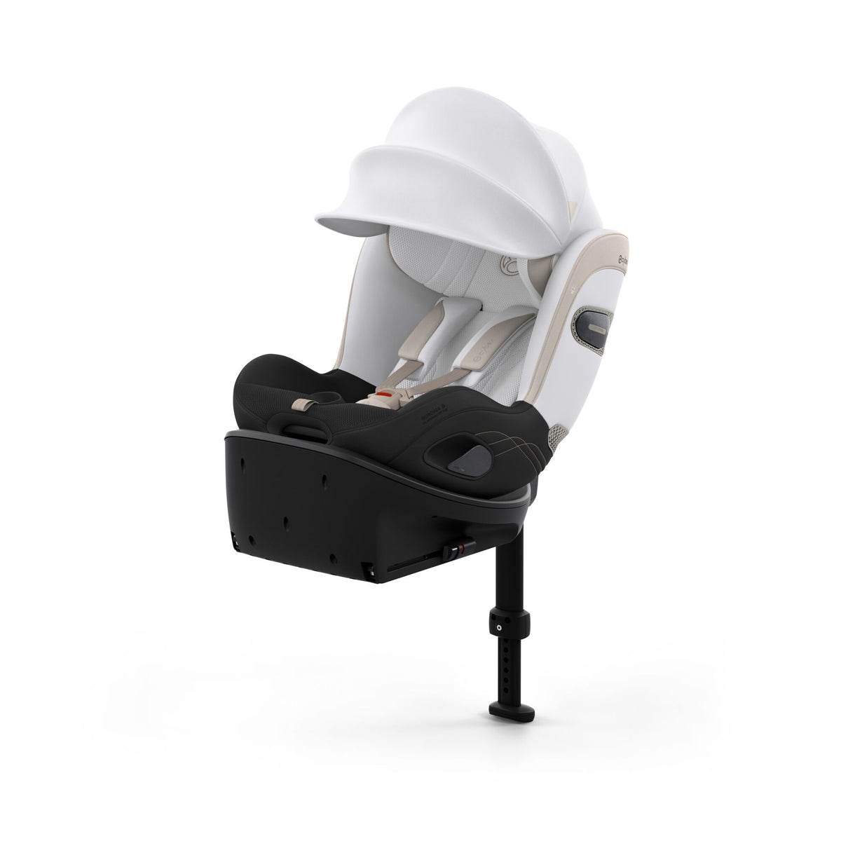 Cybex sirona Si swivel car seat complete with isofix base in off white style colour.