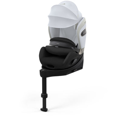 Cybex anoris Si car seat with airbag in misty grey style colour, with isofix base attatched.