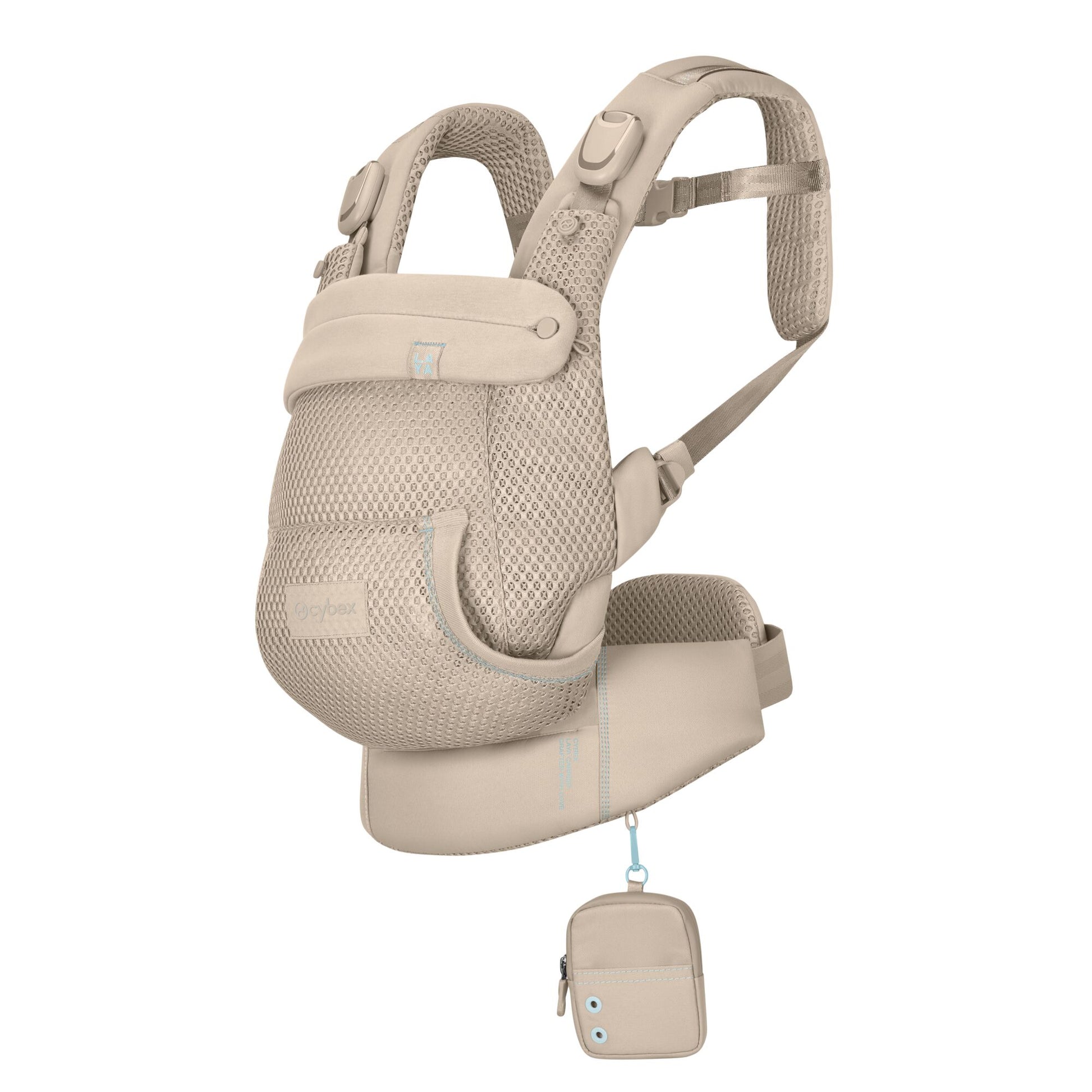 Cybex Laya baby carrier in almond beige colour way.