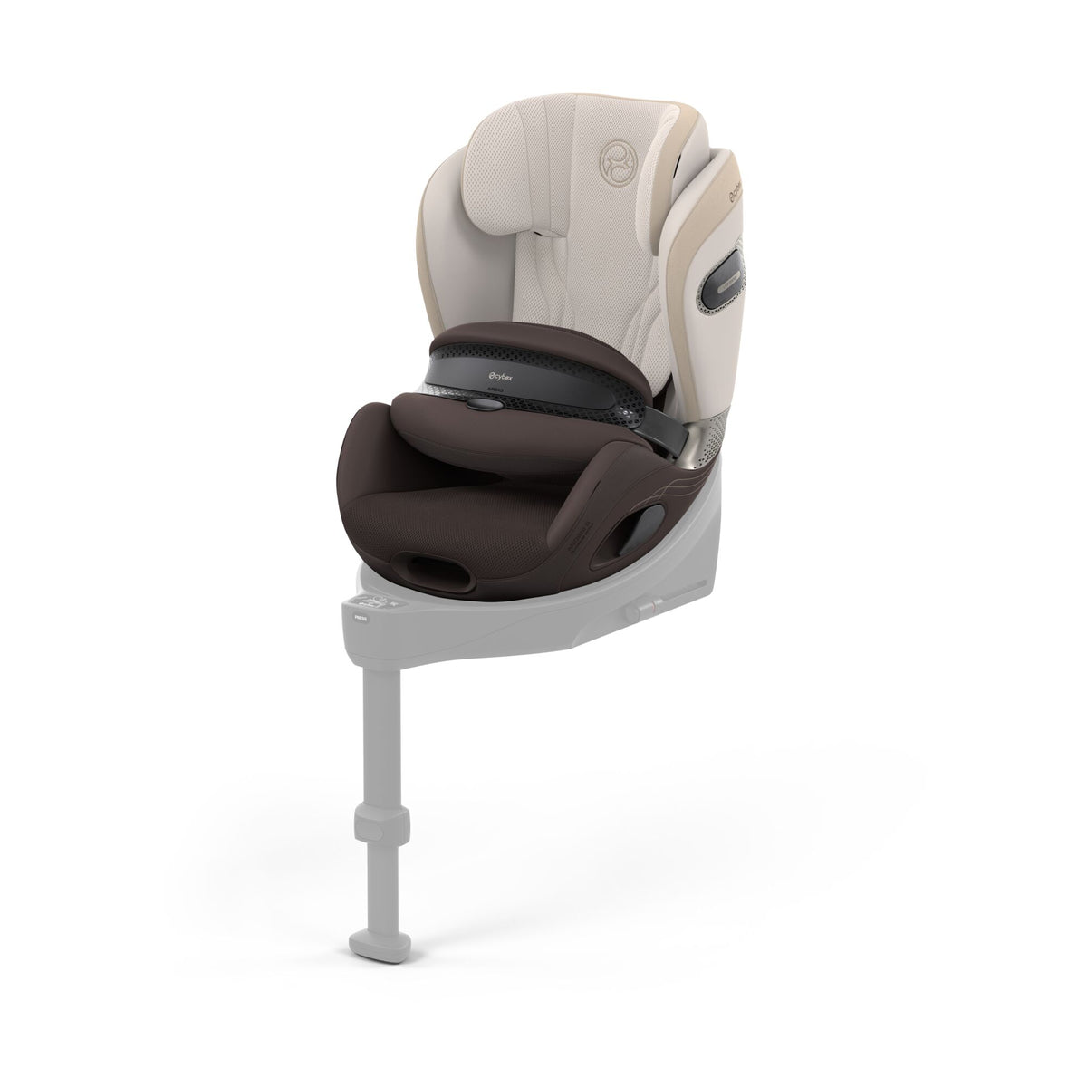 Cybex anoris s car seat with airbag in amber brown colour, without base.