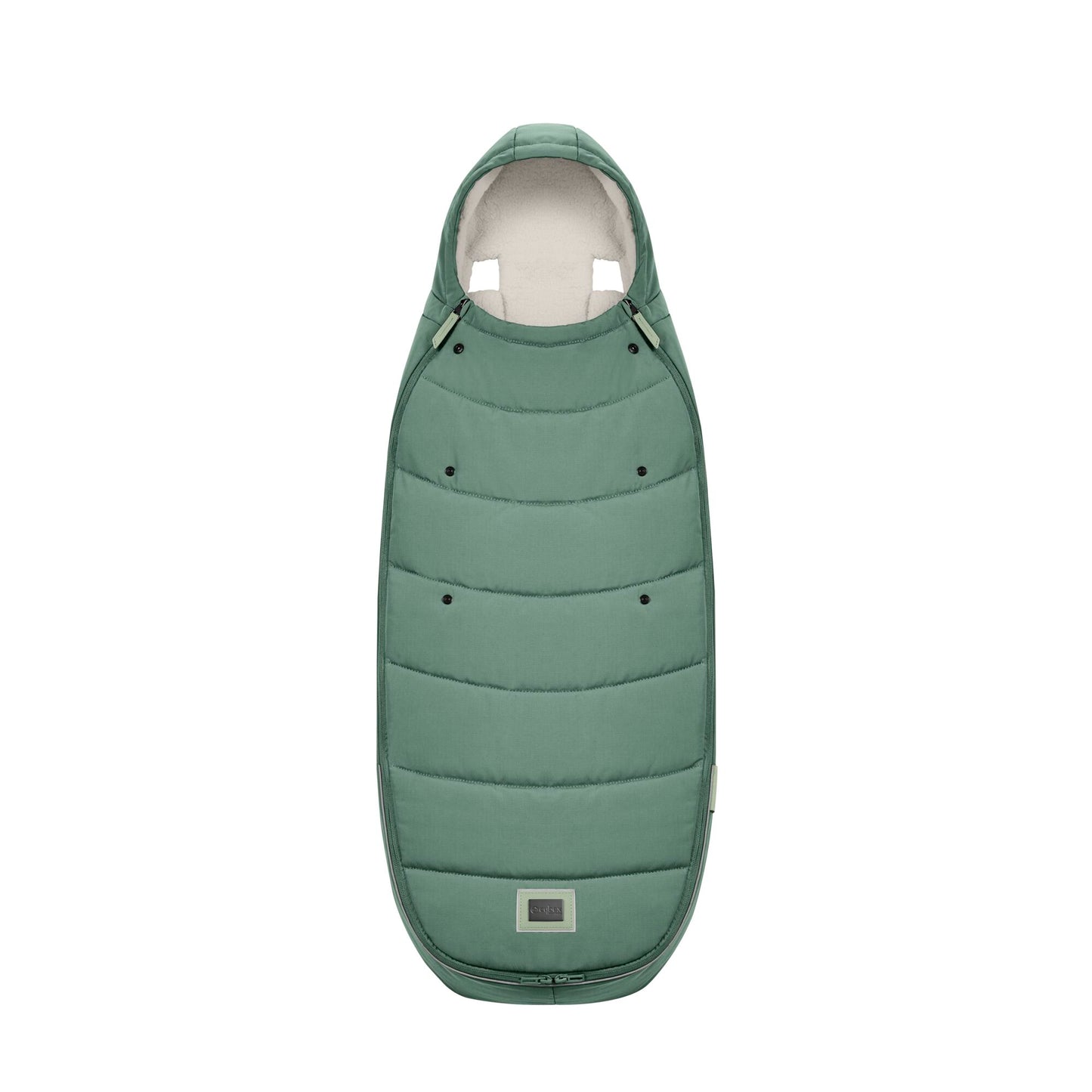 Cybex platinum footmuff in leaf green. 